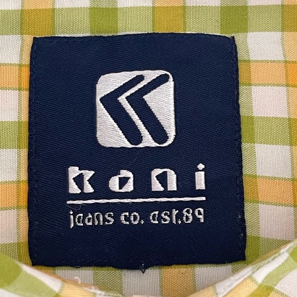 KARL KANI BUTTON DOWN SHORT SLEEVE PLAID SHIRT SZ XL EUC - Picture 6 of 9